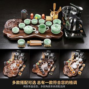 家用全自动客厅简约办公室泡茶壶台道海烧水全套 功夫茶具茶盘套装