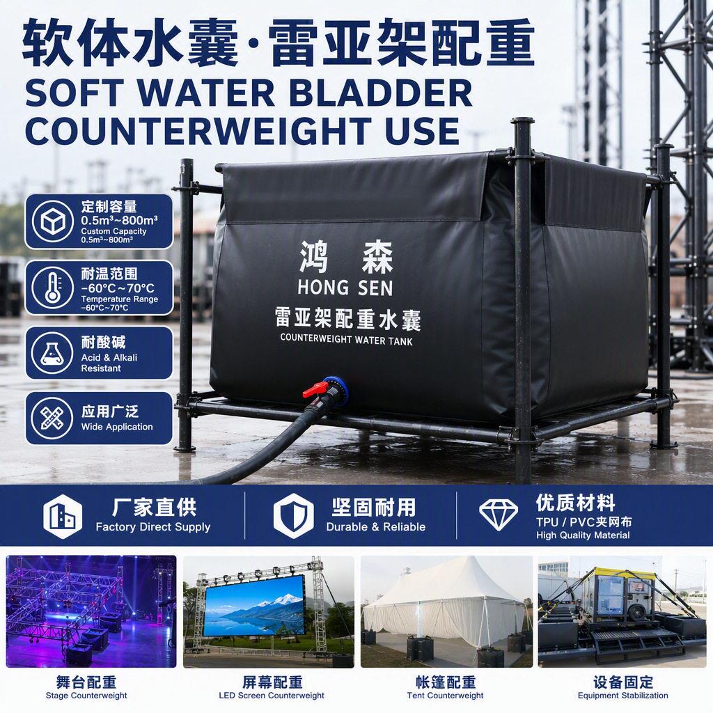 舞台雷亚架配重水袋软体水囊桁架轮船篷布房水袋舞台配重折叠水袋图片