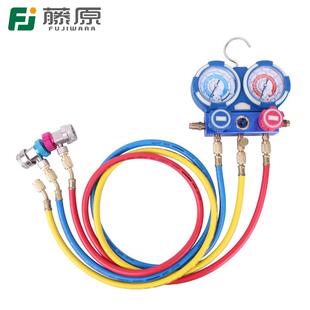R410a冷媒制冷剂雪种加液充氟表 藤原汽车空调加氟工具压力表R22