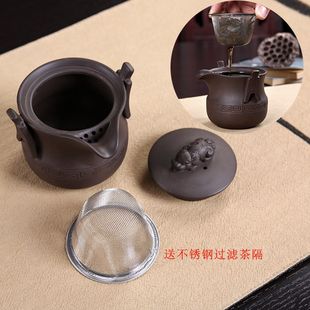茶具家用茶壶一壶两杯旅行办公室整套陶瓷茶具 紫砂壶快客杯便携式