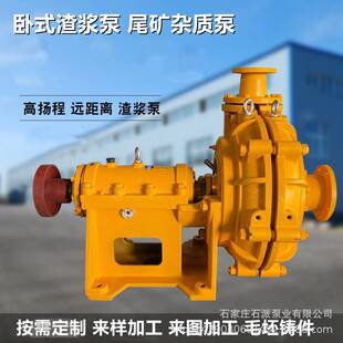 泵业旋流器水泵100ZJ 矿用渣浆泵尾矿杂质泵 A42卧式