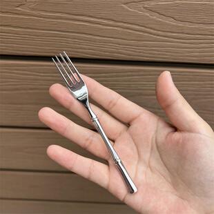10不锈钢水果叉家用酒店轻奢蛋糕甜品饼叉果签 满满ins高级感18