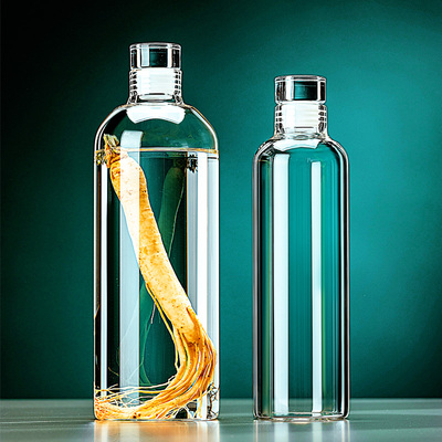 玻璃酒瓶子空瓶高档泡酒专用x酒壶白酒装酒密封容器高硼硅食品级