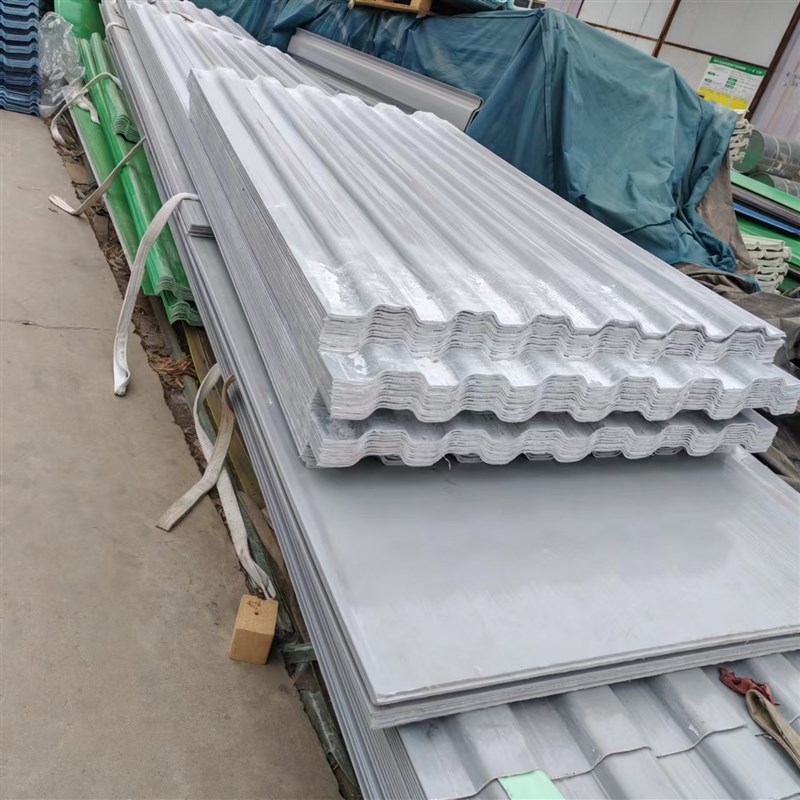 玻璃钢阳光耐力板树脂石棉楞板阳光瓦塑料L瓦片户外雨棚屋檐采光
