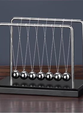 牛顿摆球碰碰球撞击物理摆件现代简约家居桌面Q装饰品创意礼物礼