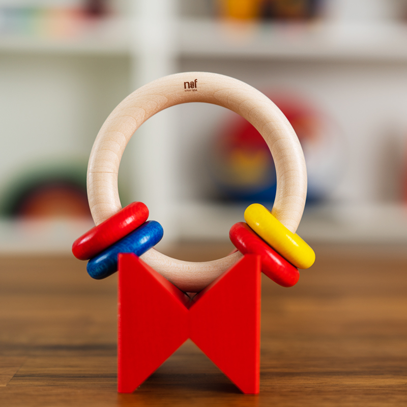 瑞士Naef Ringli-Rinyg悦铃环 进口婴儿摇铃玩具 实木 德国制造