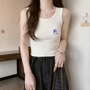 白色吊带背心女内搭2026新款 遮副乳打底圆领上衣 夏秋外穿纯棉无袖