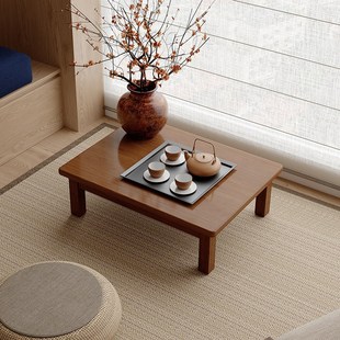 结实写作业桌楠竹不可折叠小茶几小炕桌小户型客厅家用阳台矮桌