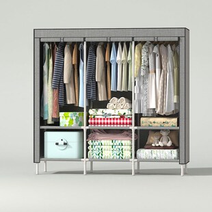 简易衣柜布衣柜钢管加粗加固组装钢架单人大号双人布艺衣橱收纳架