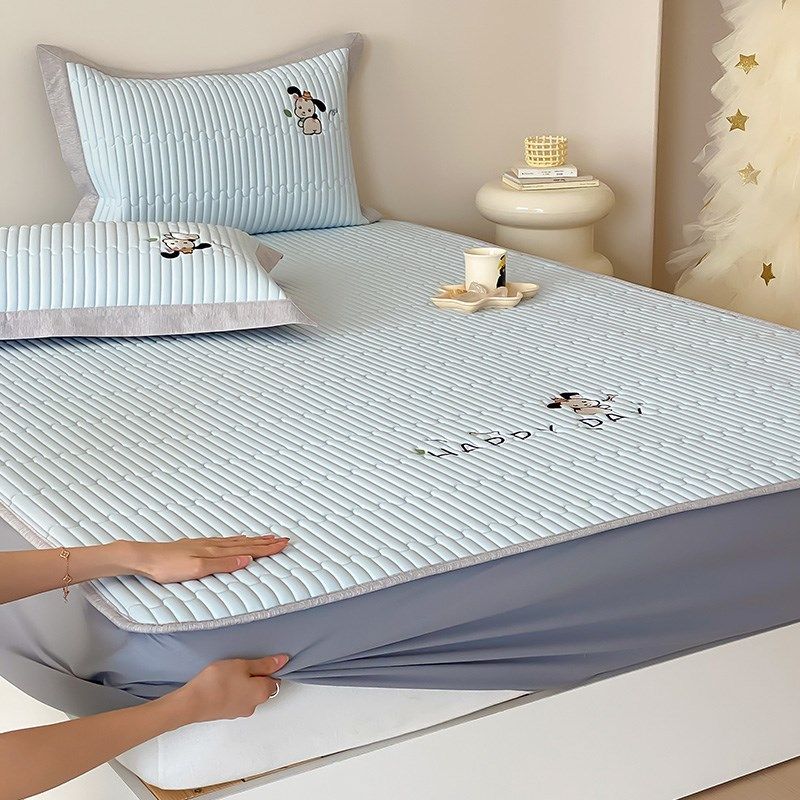 A类高端夏季乳胶床笠款凉席三件套卡通风刺绣可水洗床裙款空调席,床上用品,乳胶席,淘宝优惠券,粉丝福利购,淘宝优惠卷