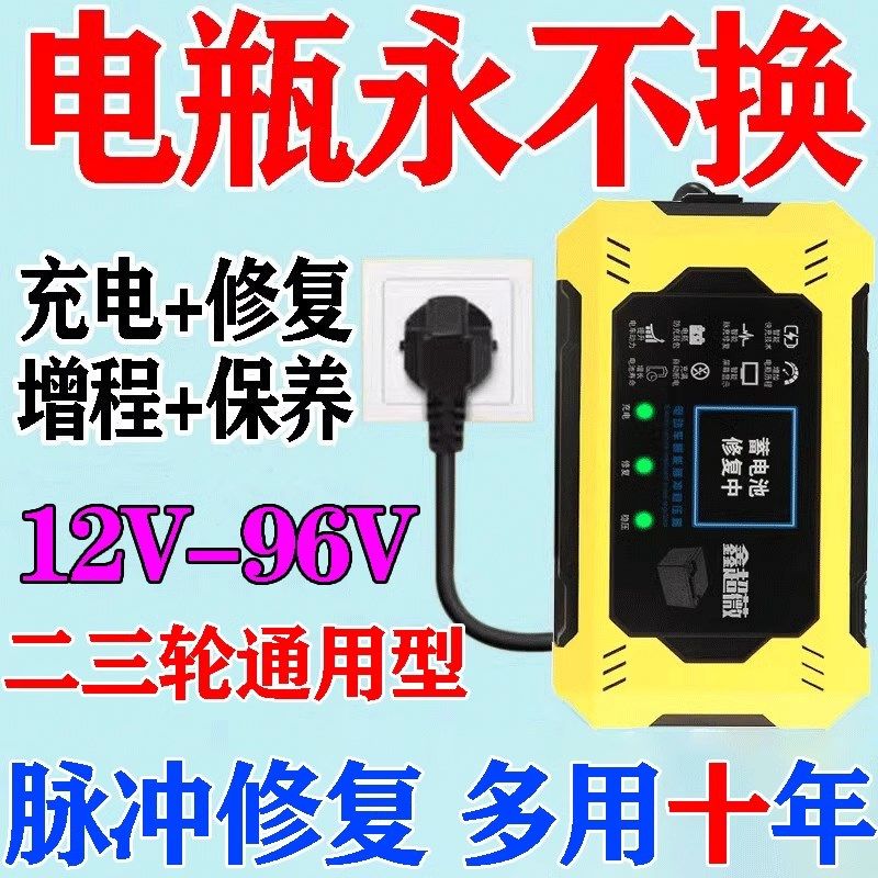 电动车电瓶修复器激活延长电池续航寿命脉充电器电动修复器通用型