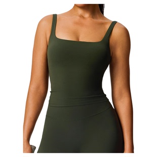澳洲*CSB欧美新款速干瑜伽背心外穿跑步速干健身服女紧身透气美背