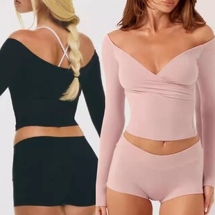 澳洲*CSB瑜伽服长袖 户外跑步上衣健身服女速干运动长裤短裤套装