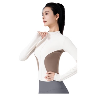 澳洲*CSB聚衣堂拼色运动健身修身跑步女式瑜伽服外套