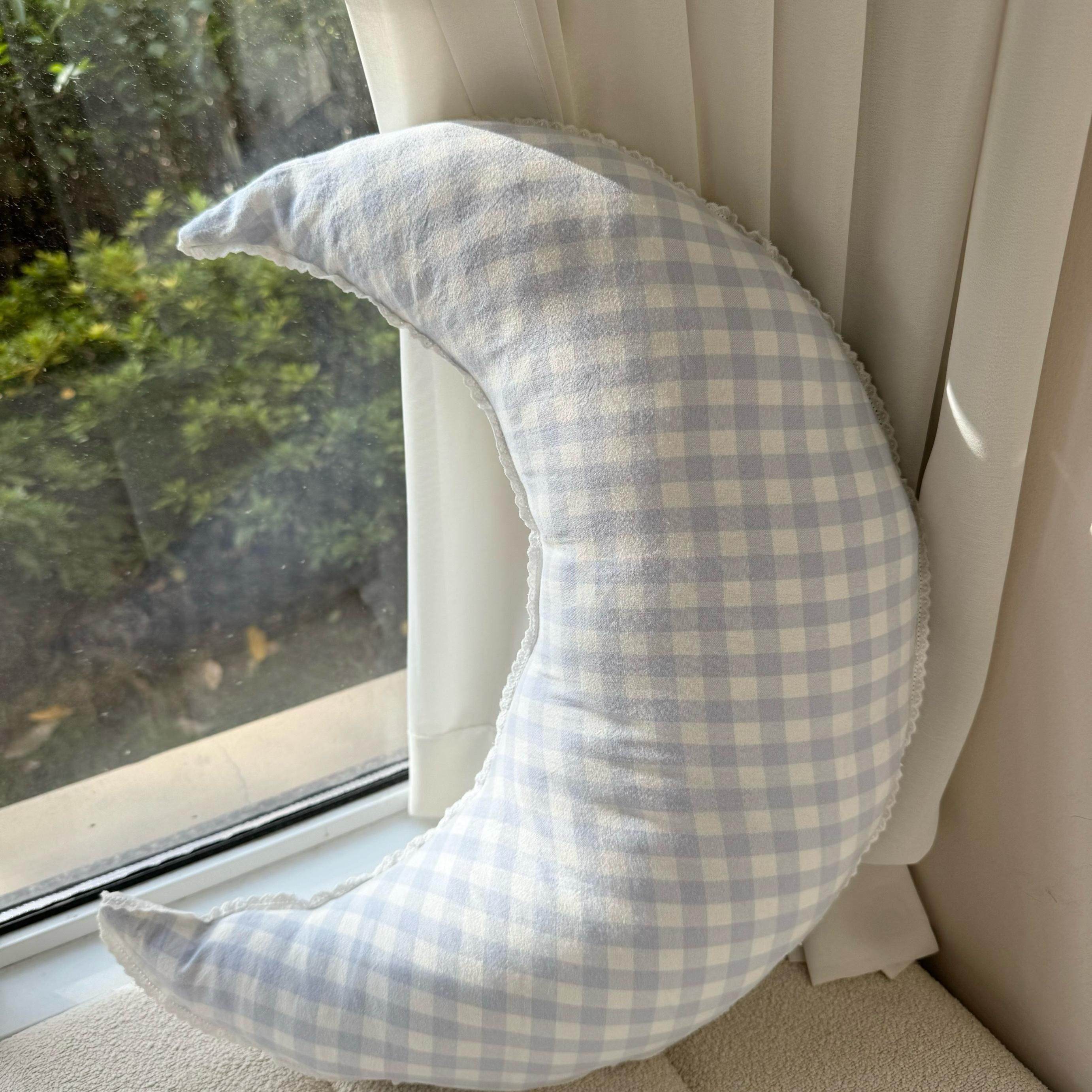 可爱全棉水洗棉月亮小抱枕午睡安抚小靠枕儿童卧室少女心花边装饰,居家布艺,靠垫/抱枕,淘宝优惠券,粉丝福利购,淘宝优惠卷