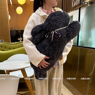 饰 奶油兔子抱枕毛绒玩具办公室午睡枕靠枕客厅沙发车载靠垫飘窗装