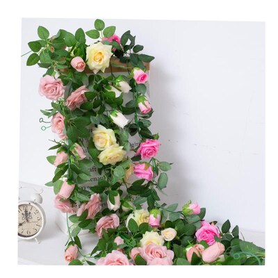 2m Artificial Flowers Rose Ivy Vine Wedding Decoration Real