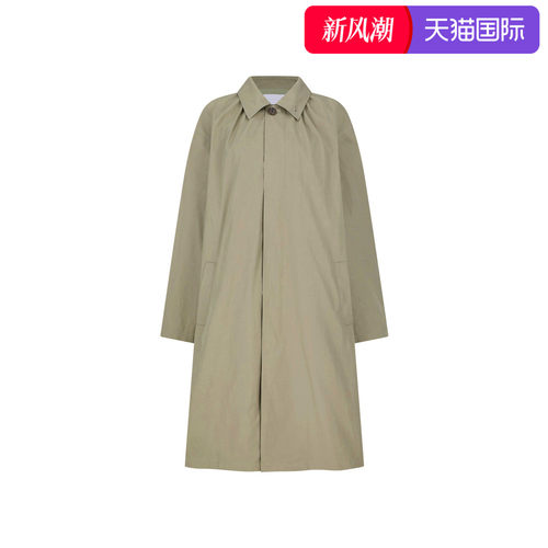 26早秋男女同款棉锦抽褶大衣
