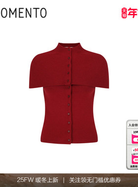 [AMOMENTO] 25FW CAPE TOP SET 25年秋冬新款披肩上衣&抹胸套装
