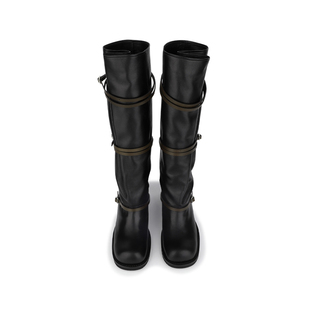 [AMOMENTO] 25FW  BELT LONG BOOTS  25年秋季新款腰带长靴时尚风