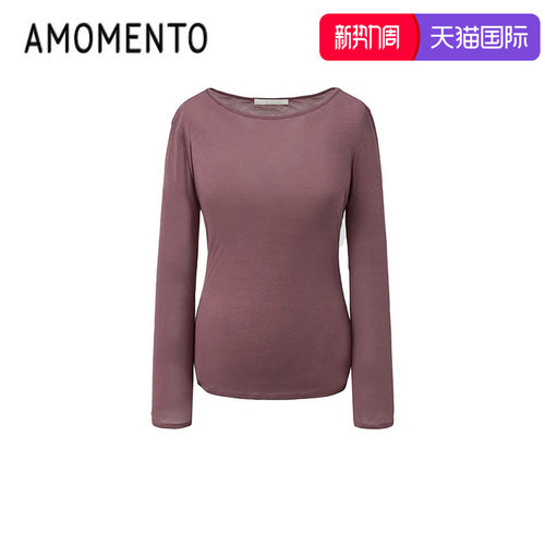 Amomento新款简约多色圆领T恤