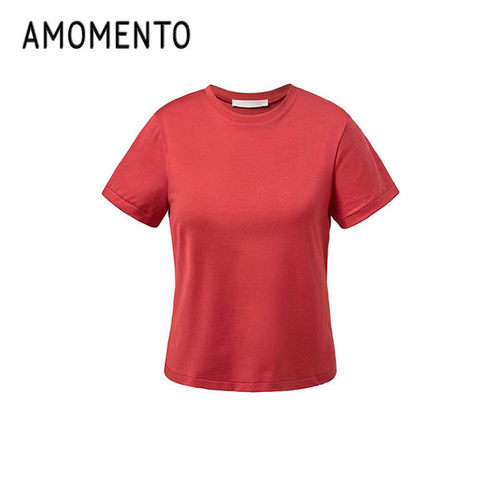 AMOMENTO经典基础款圆领短袖T恤