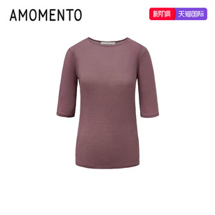 Sleeve 25PS Shirts25年新款 t恤纯色百搭 圆领五分袖 AMOMENTO