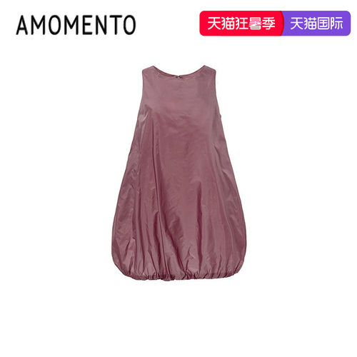 Amomento2025新款无袖蓬蓬连衣裙