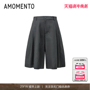 Wool Pants 25新男西装 高腰休闲短裤 25SS 裤 宽松百搭 AMOMENTO