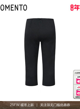 [AMOMENTO]  25SS Knit Capri Pants 夏季新款修身显瘦西装裤九分