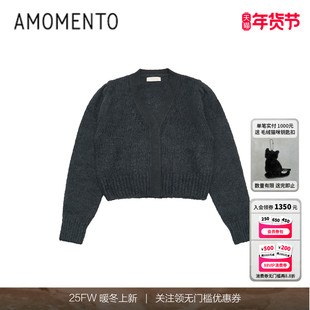[AMOMENTO] 24FW GRANDMA CARDIGAN 秋冬新款针织女式开衫百搭