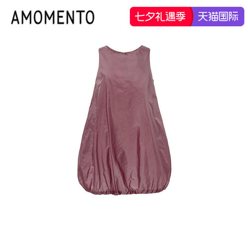 Amomento2025新款无袖蓬蓬连衣裙