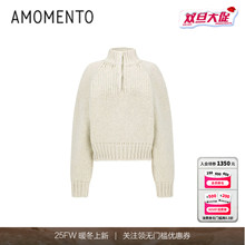 [AMOMENTO] 董洁推荐 25FW PULLOVER 25年新款手工针织半高领毛衣