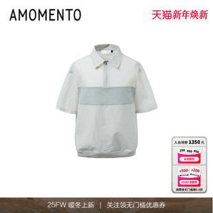 Sheer Color polo衬衫 AMOMENTO 短袖 2025夏季 25PS Top Block