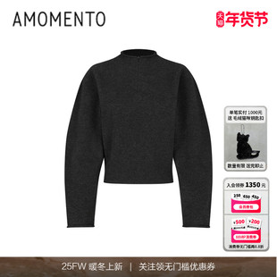 [AMOMENTO] 25FW WHOLEGARMENT HALF ZIP UP 25新无缝半拉链上衣
