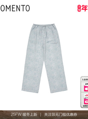 [AMOMENTO] 24FW DRAWSTRING PAJAMA PANTS 新女式家居休闲裤舒适