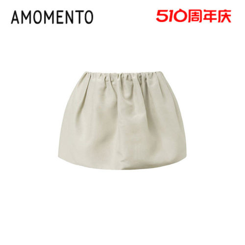 Amomento2025新款欧根纱迷你短裙