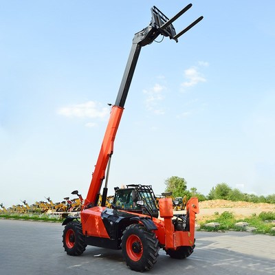 跨境伸缩臂叉车3吨7米14米叉装车四驱越野液压伸缩吊臂搬运5T叉车