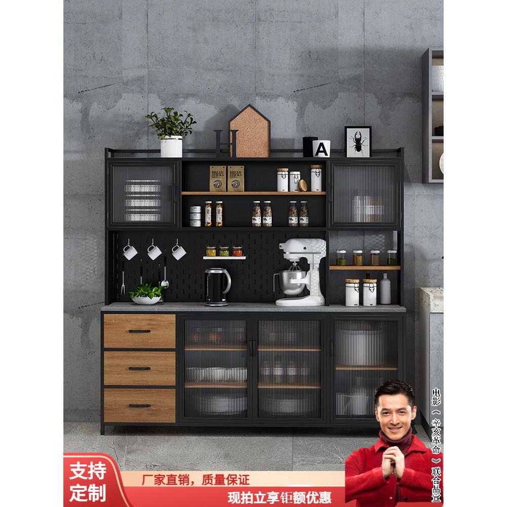 阁楼工业风格板岩餐具柜集成墙高柜茶柜厨房储物柜储物柜