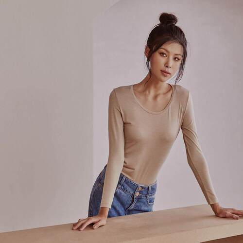 美雅碧隐形薄暖自发热羊毛恒温抗静电美肤打底家居保暖女空调睡衣