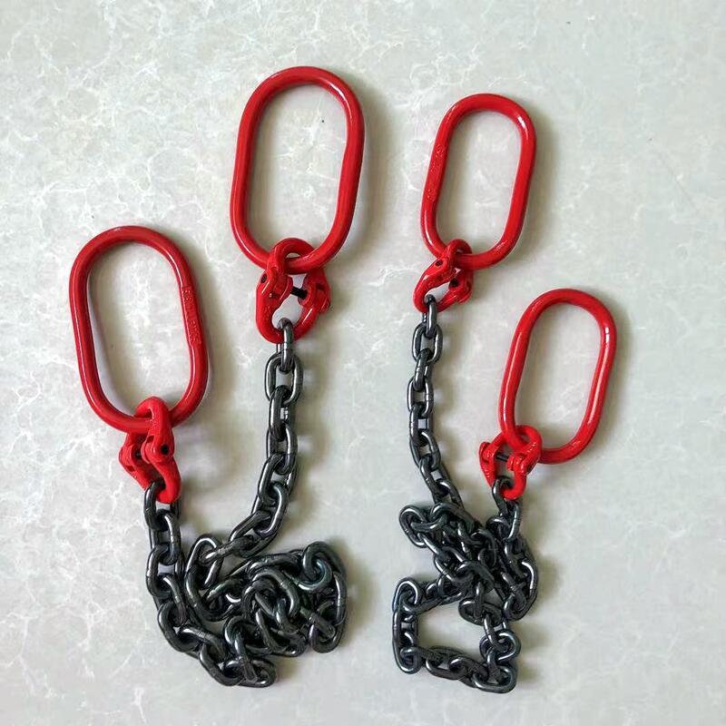 双头环铁板吊具锰钢吊链起重链条吊索具行车吊装铁链吊环吊装工具