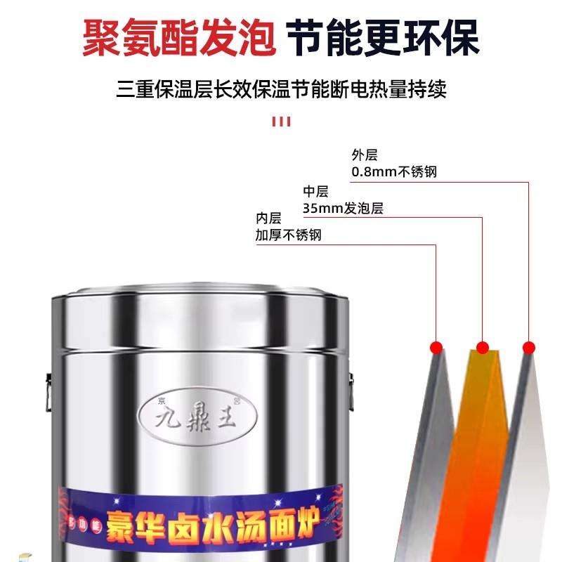 九鼎王煮面炉商用电热煮面桶燃气汤锅桶多功能卤煮拉面煲汤保温锅图片