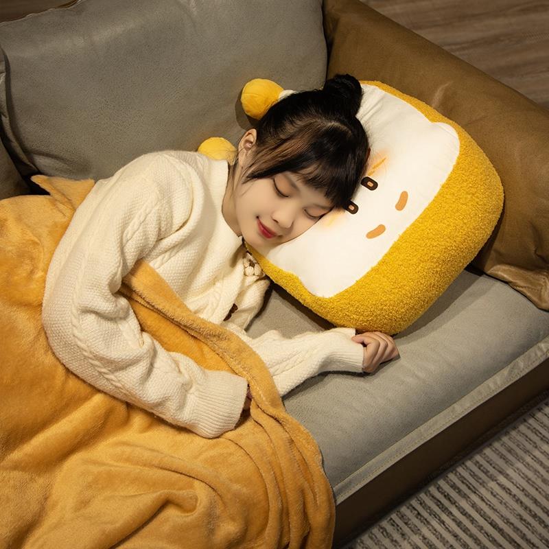 暖手抱枕被子两用可插手三合一午睡枕办公室午休枕趴桌子睡觉枕头