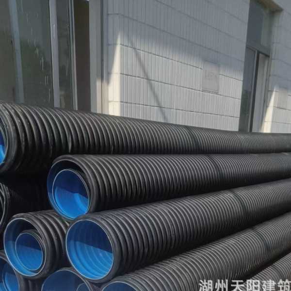 HDPE双壁波纹管 S2 D500 大口径市政下水道排水管 排污 波纹管道