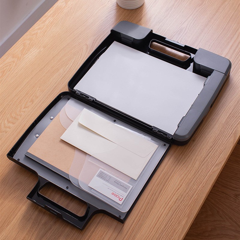 多功能A4档案盒文件夹板带计算器写字板经理夹整理资料收纳盒