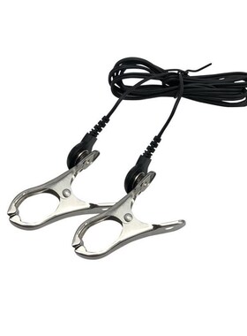 Electro shock nipple clamps clips breast BDSM Bondage Restra