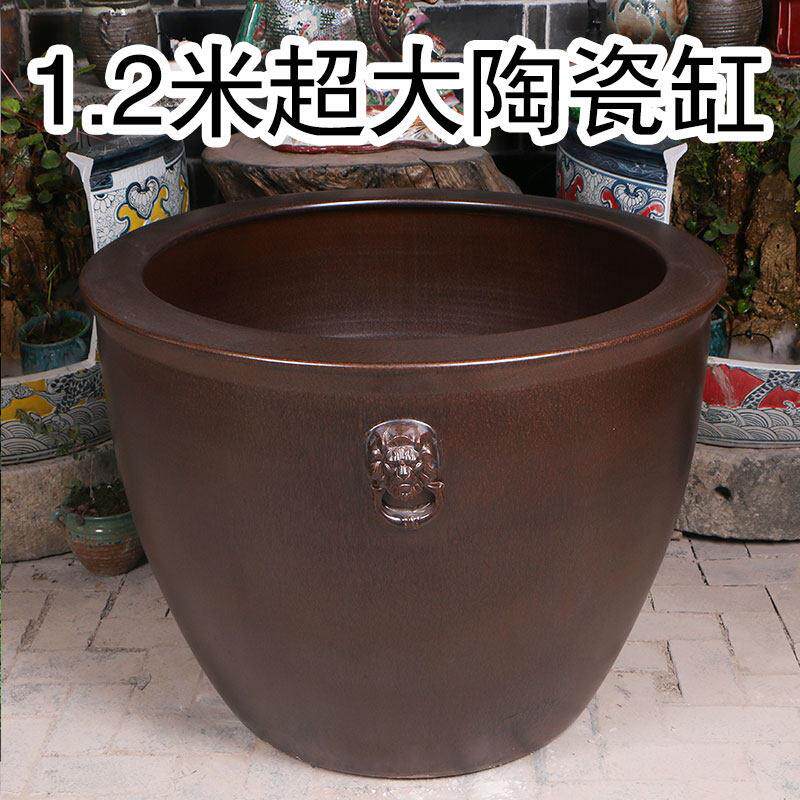 景德镇陶瓷大缸养鱼缸仿古大水缸锦鲤荷花睡莲招财种树缸书画水缸
