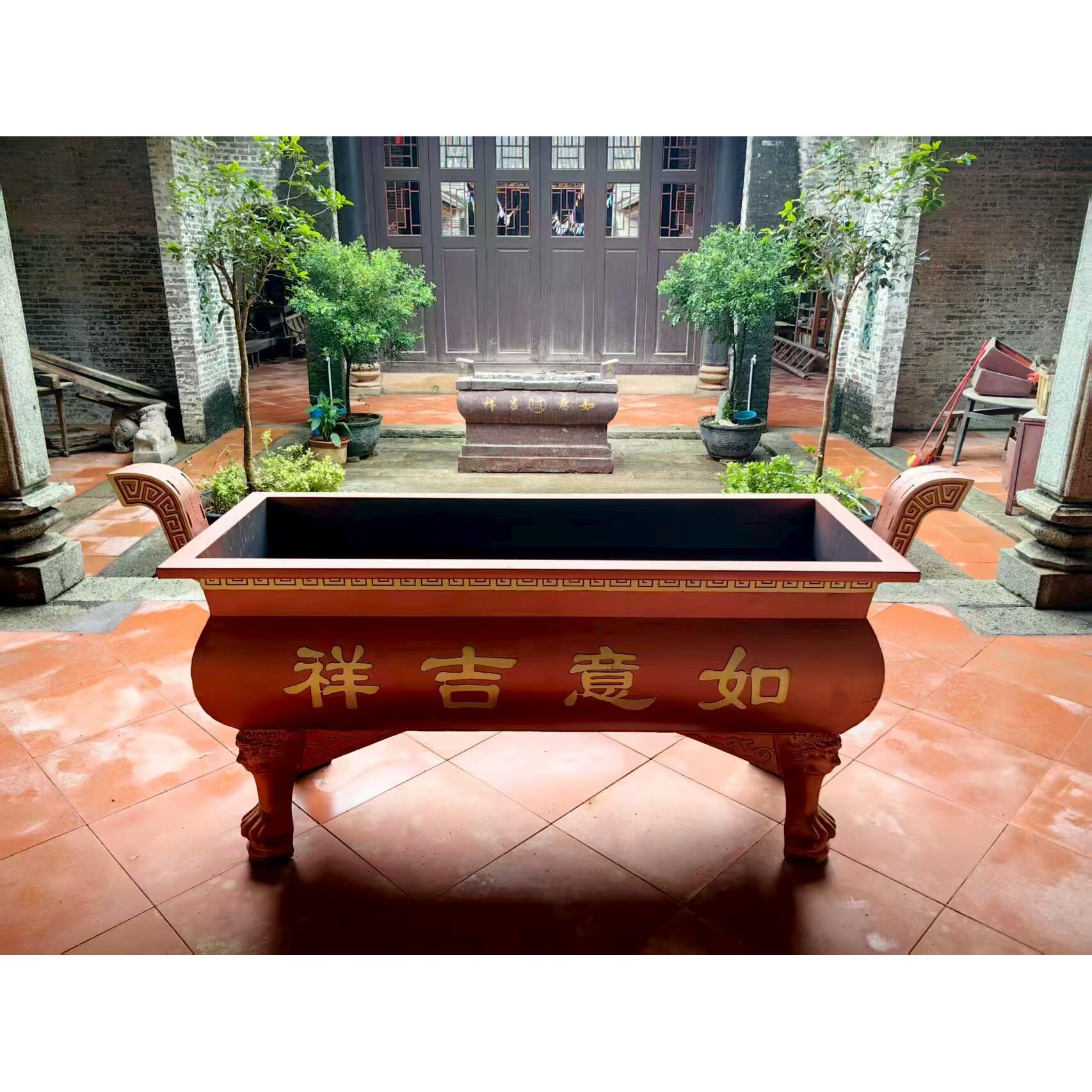 大型香炉长方形大号铸铁碳钢香炉寺庙祠堂室外景区道观插香上香炉