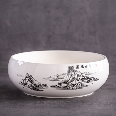 桌面垃圾桶家用餐桌上垃圾盘吐骨碟碗茶几果皮盆办公室烟灰缸大号