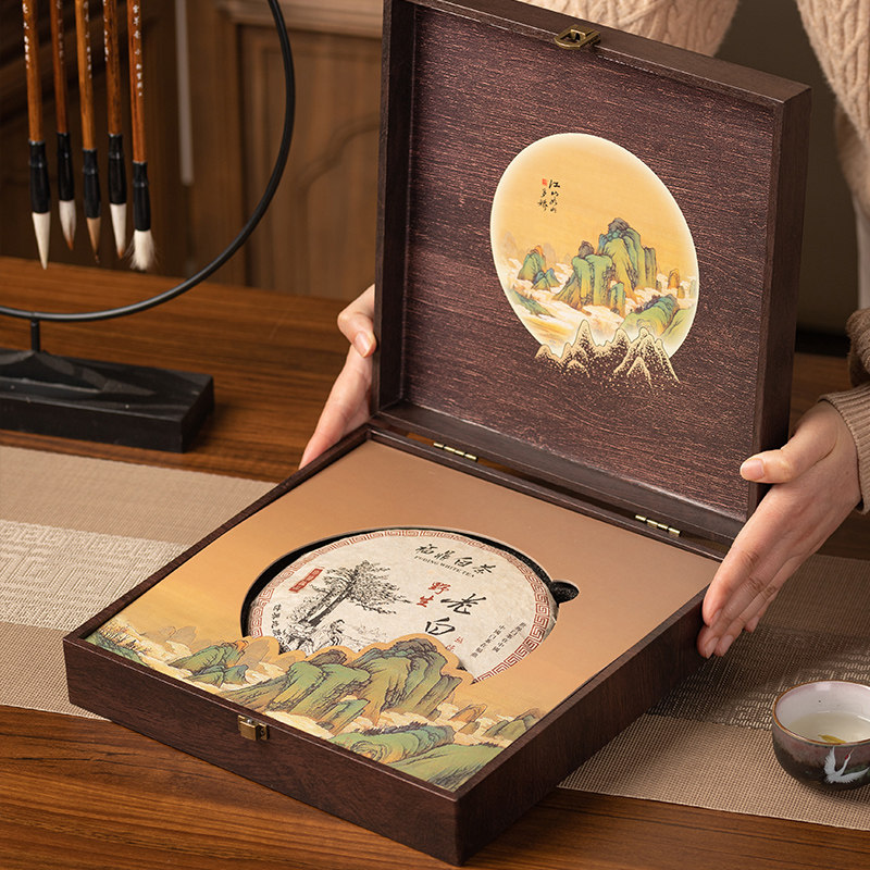 通用357克普洱茶饼包装盒空礼盒 高档福鼎白茶收纳饼盒七子饼茶盒